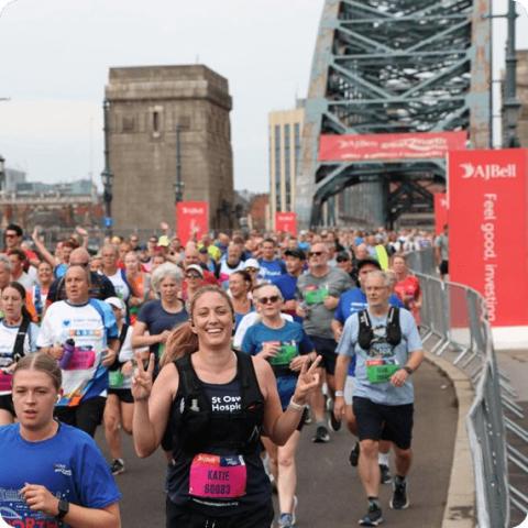 Runners at the Great North Run