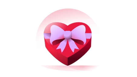 Heart-shaped gift box